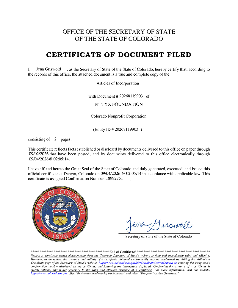 Certificate of Registration